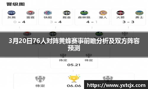 3月20日76人对阵黄蜂赛事前瞻分析及双方阵容预测